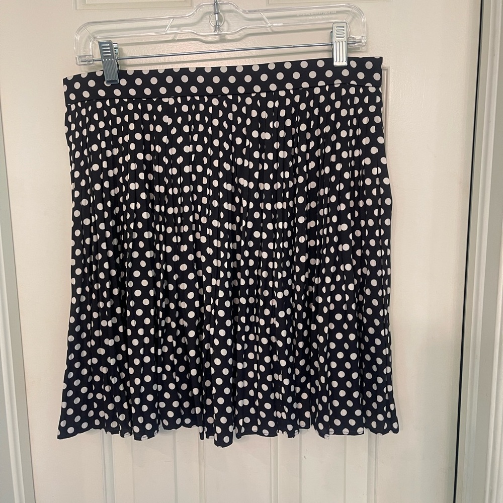J. Crew Black and White Polka Dot Mini Skirt